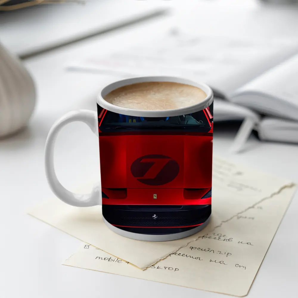 Ferrari Omologata Red Supercar Dark Studio – Mugs