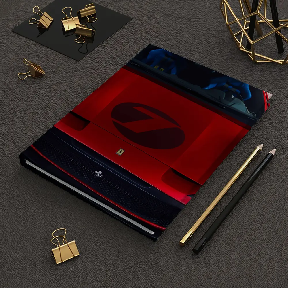 Ferrari Omologata Red Supercar Dark Studio – Notebooks