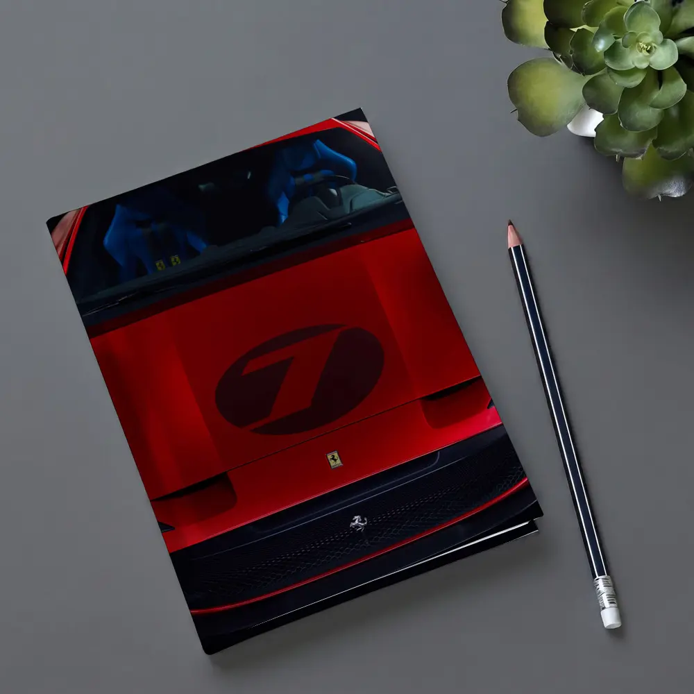 Ferrari Omologata Red Supercar Dark Studio – Notebooks