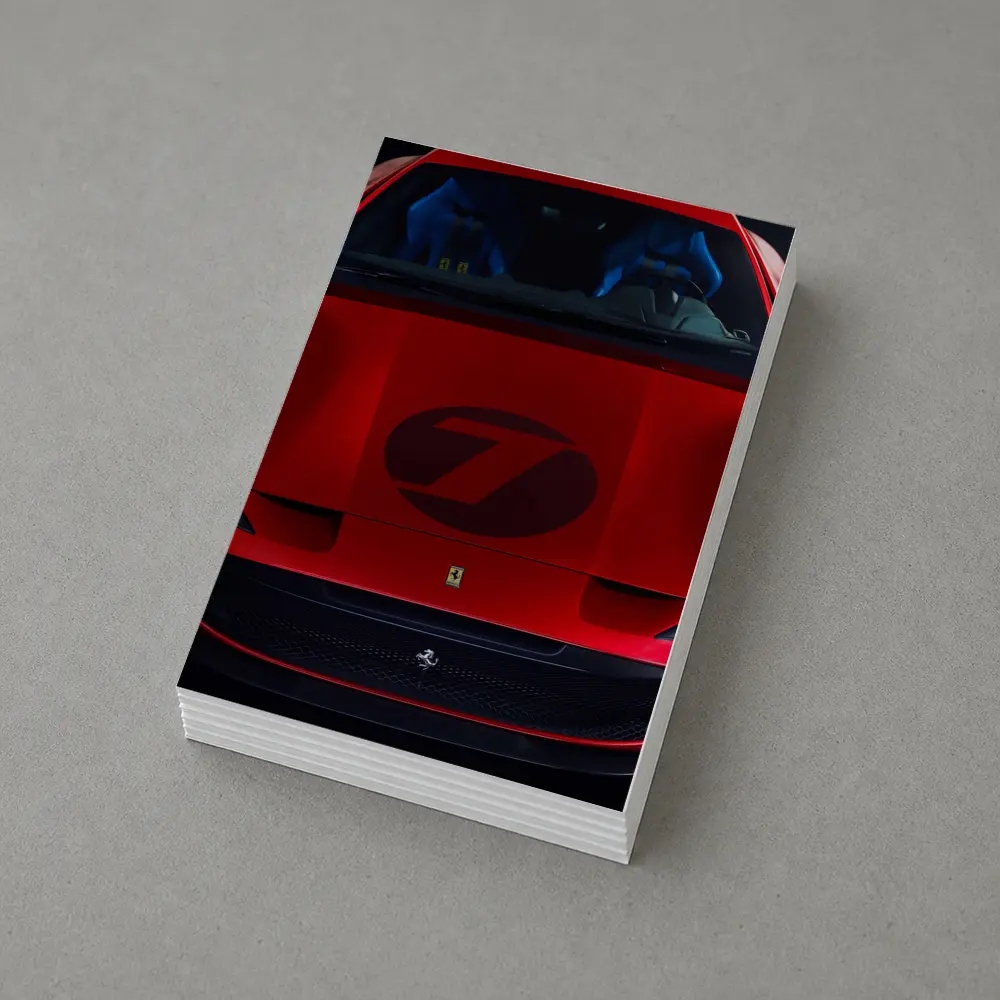Ferrari Omologata Red Supercar Dark Studio – Postcards
