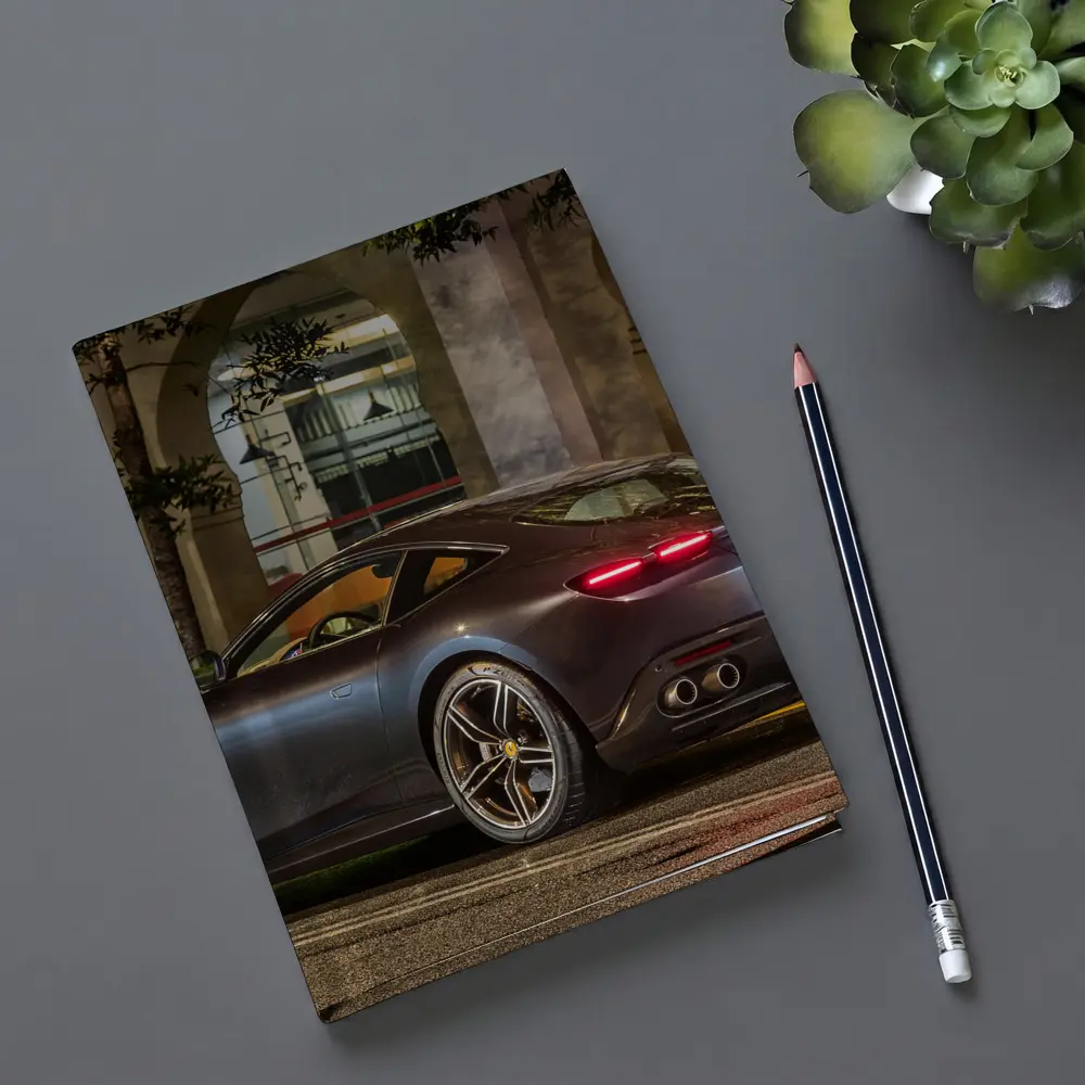 Ferrari Roma Dark Night City Street – Notebooks