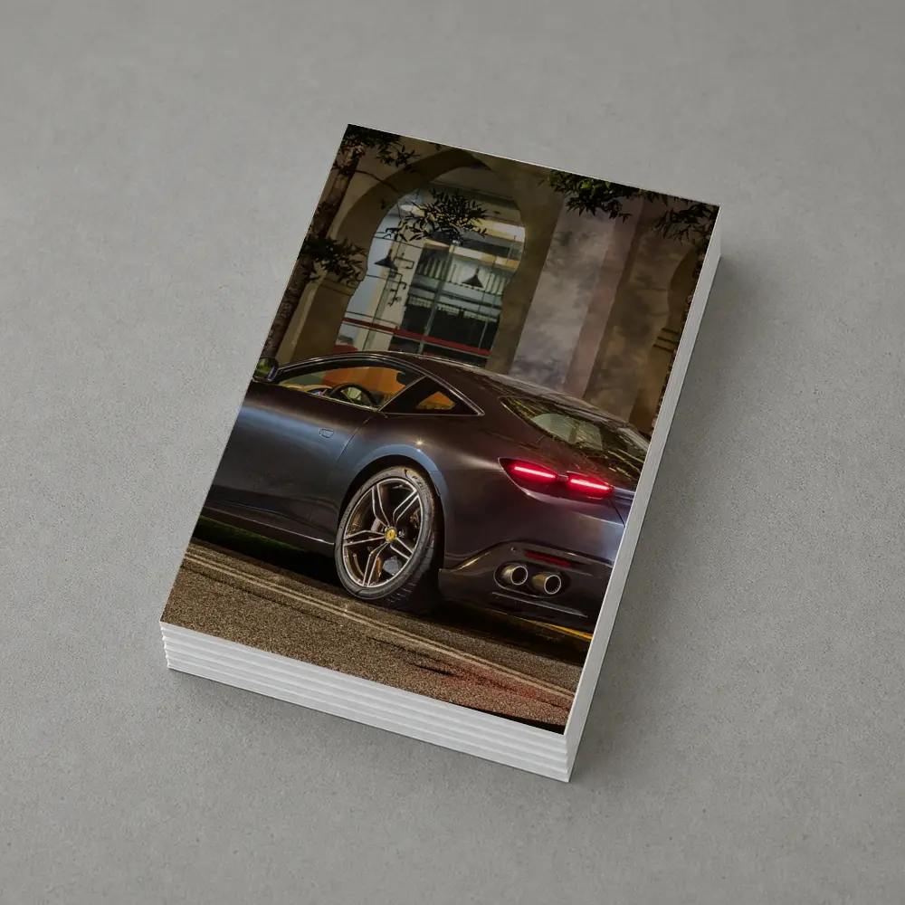 Ferrari Roma Dark Night City Street – Postcards
