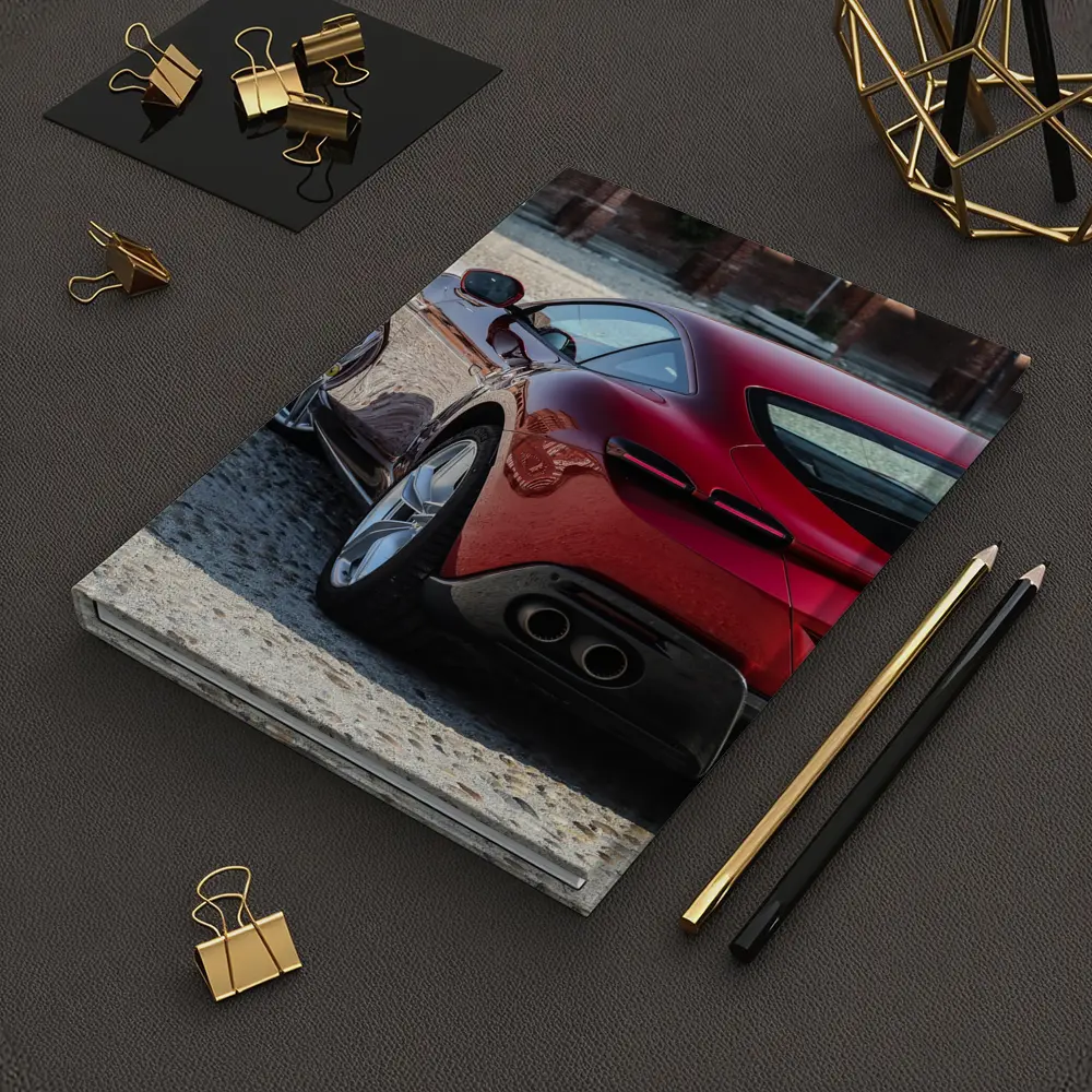 Ferrari Roma Red Coupe Cobblestone Square – Notebooks
