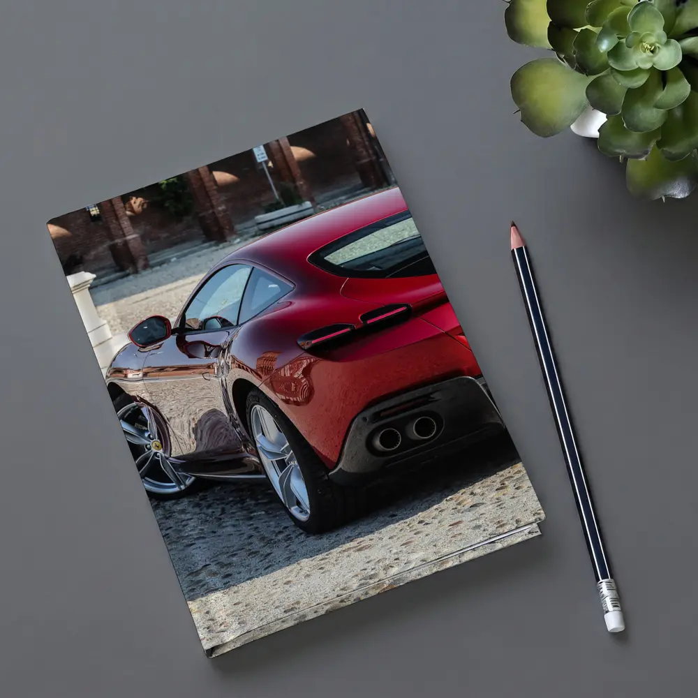 Ferrari Roma Red Coupe Cobblestone Square – Notebooks
