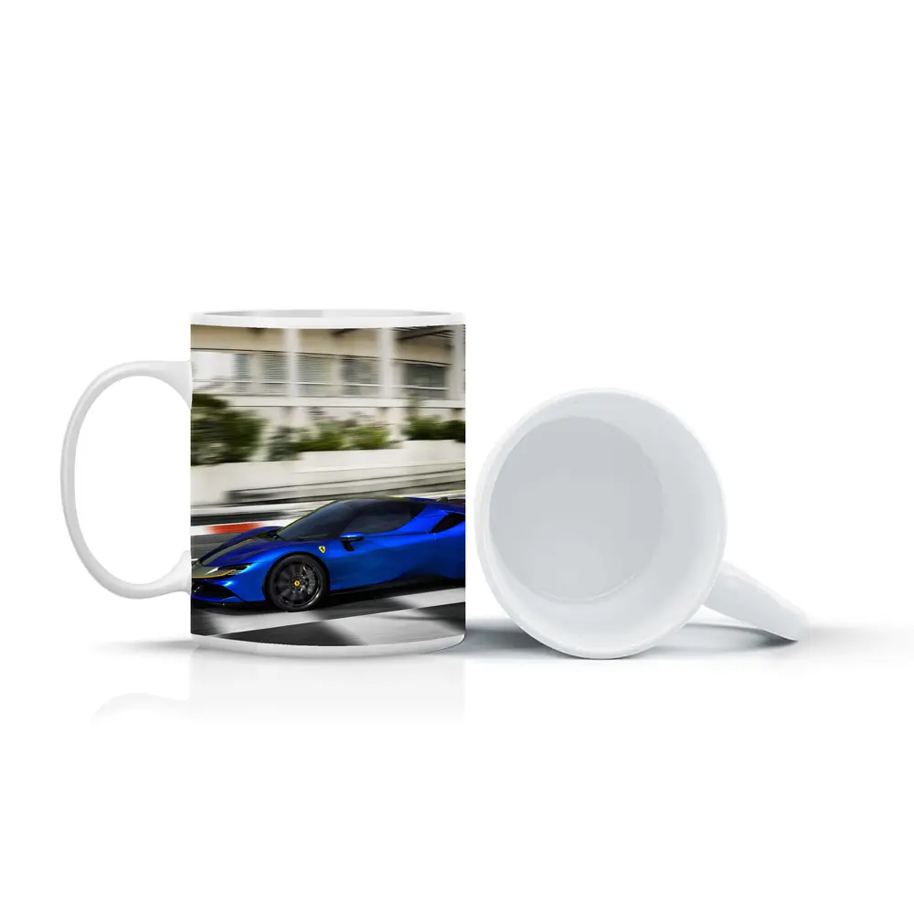 Ferrari SF90 Stradale Blue Racing Track – Mugs