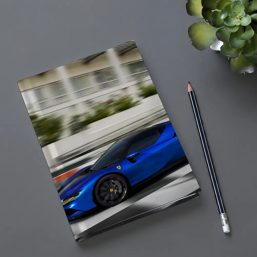 Ferrari SF90 Stradale Blue Racing Track – Notebooks