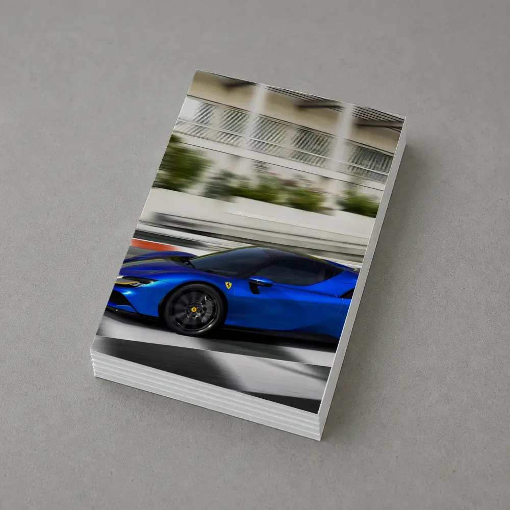 Ferrari SF90 Stradale Blue Racing Track – Postcards