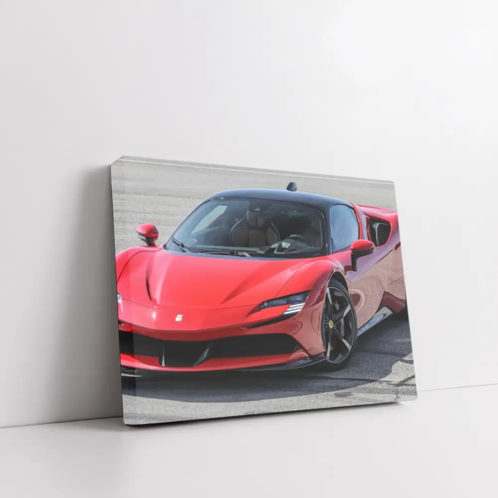 Ferrari SF90 Stradale Red on Track – Wall Art