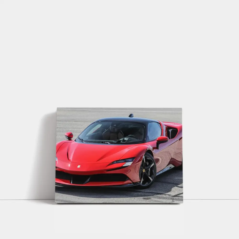 Ferrari SF90 Stradale Red on Track – Wall Art