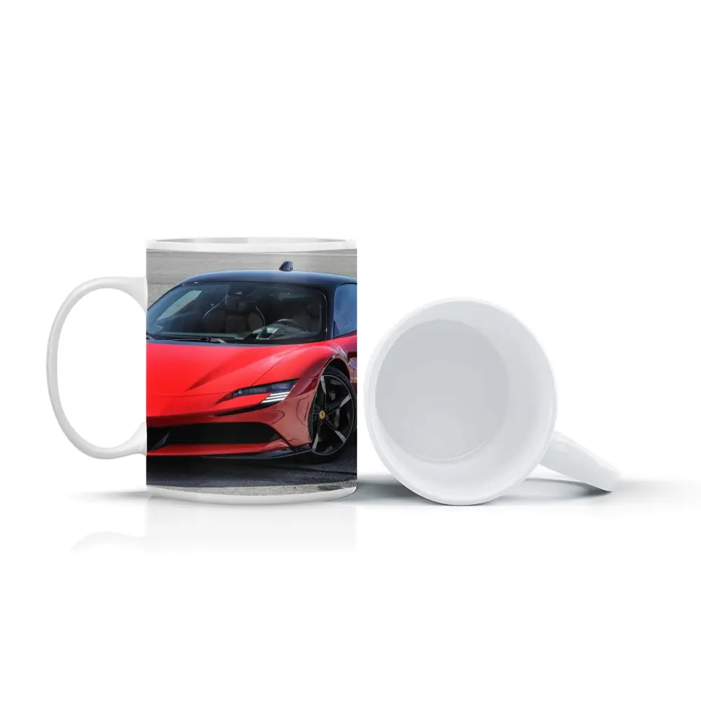 Ferrari SF90 Stradale Red on Track – Mugs