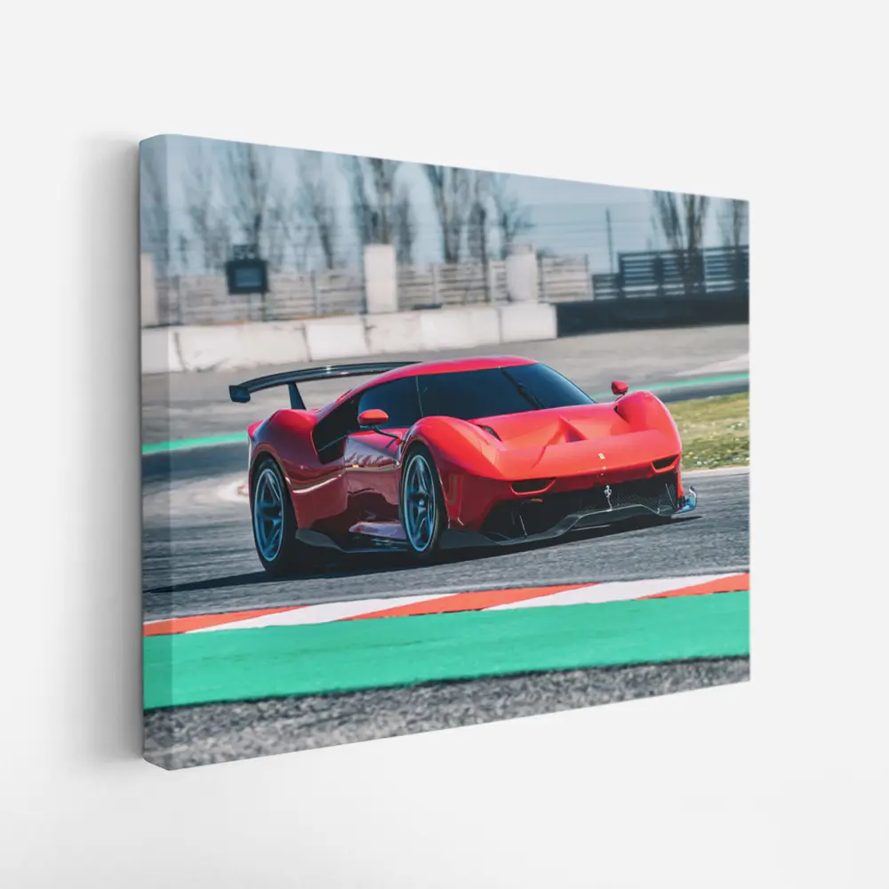 Ferrari P80C Red Racing Track Day – Wall Art