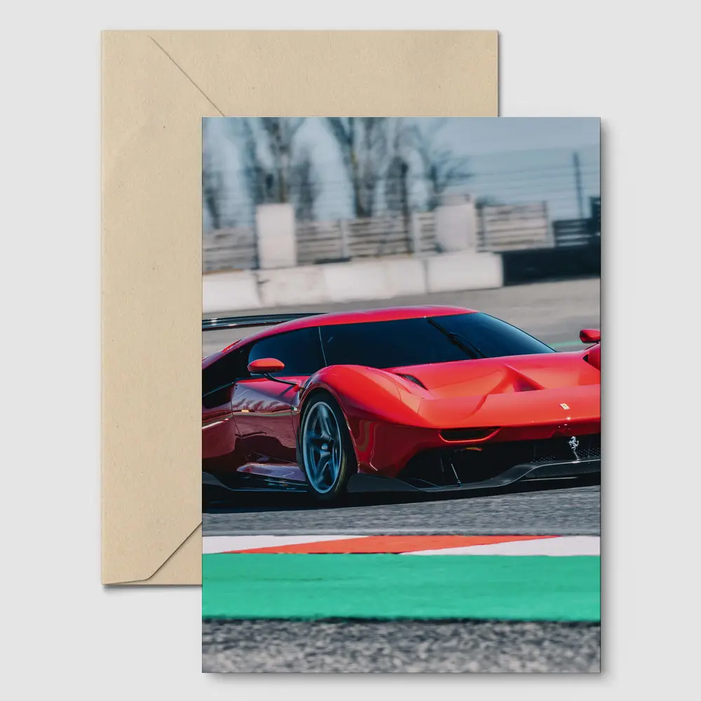Ferrari P80C Red Racing Track Day – Postcards