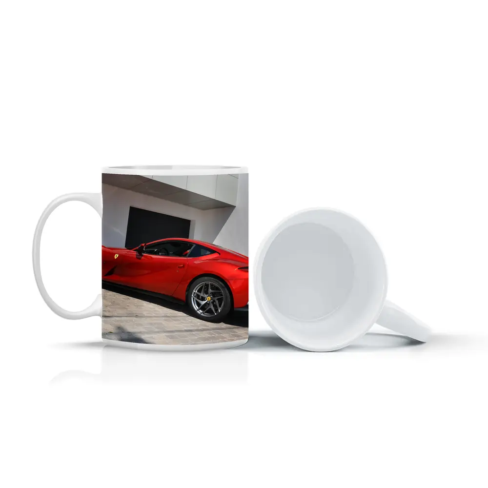 Ferrari 812 Superfast Red Outdoor Showroom – Mugs