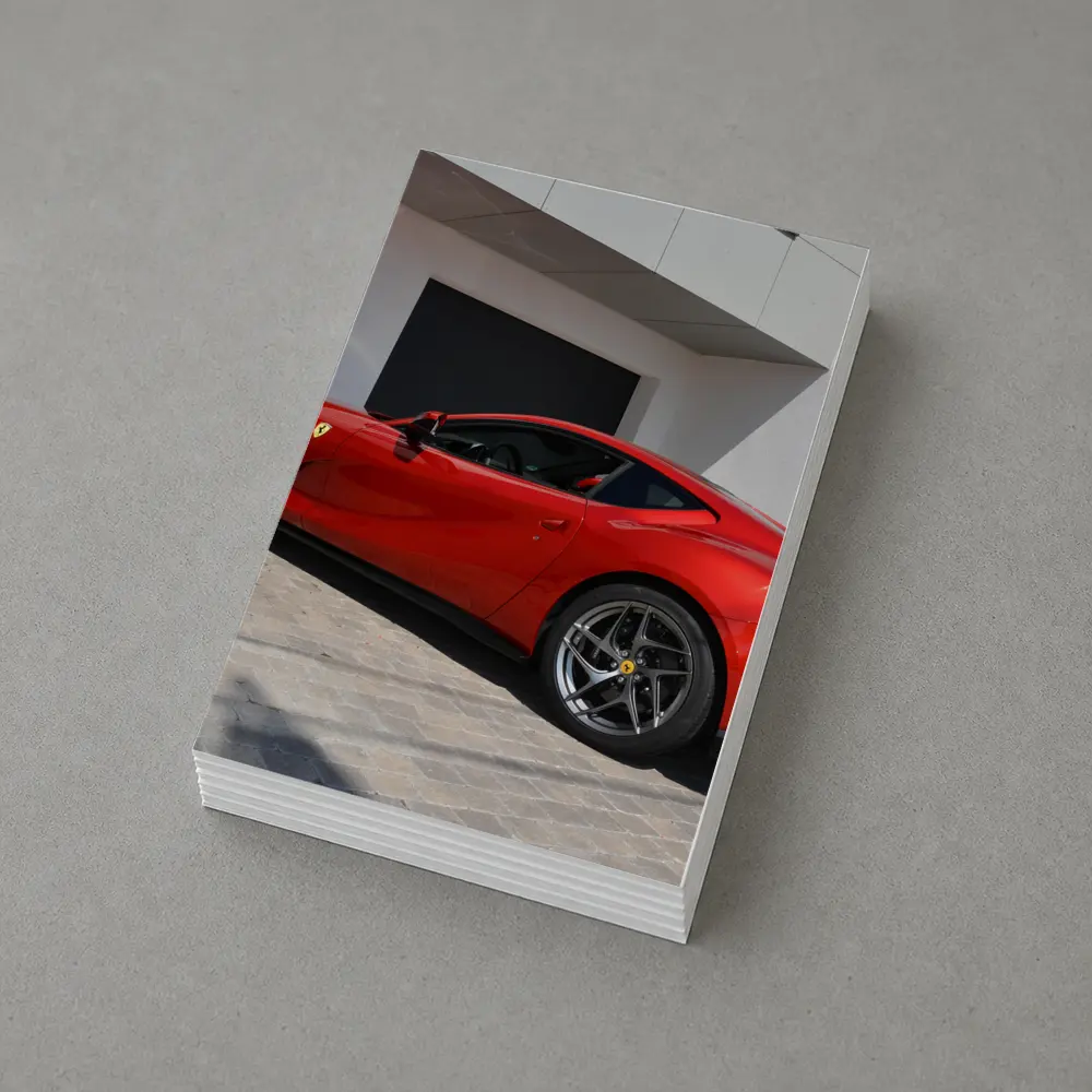 Ferrari 812 Superfast Red Outdoor Showroom – Postcards