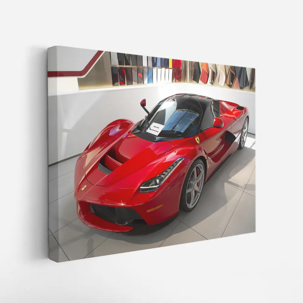 Ferrari LaFerrari Red Supercar Showroom Display – Wall Art
