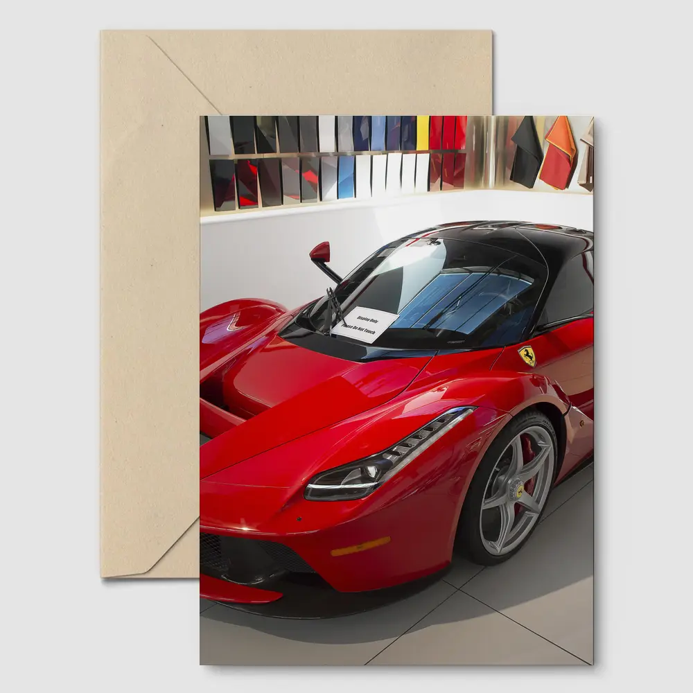 Ferrari LaFerrari Red Supercar Showroom Display – Postcards