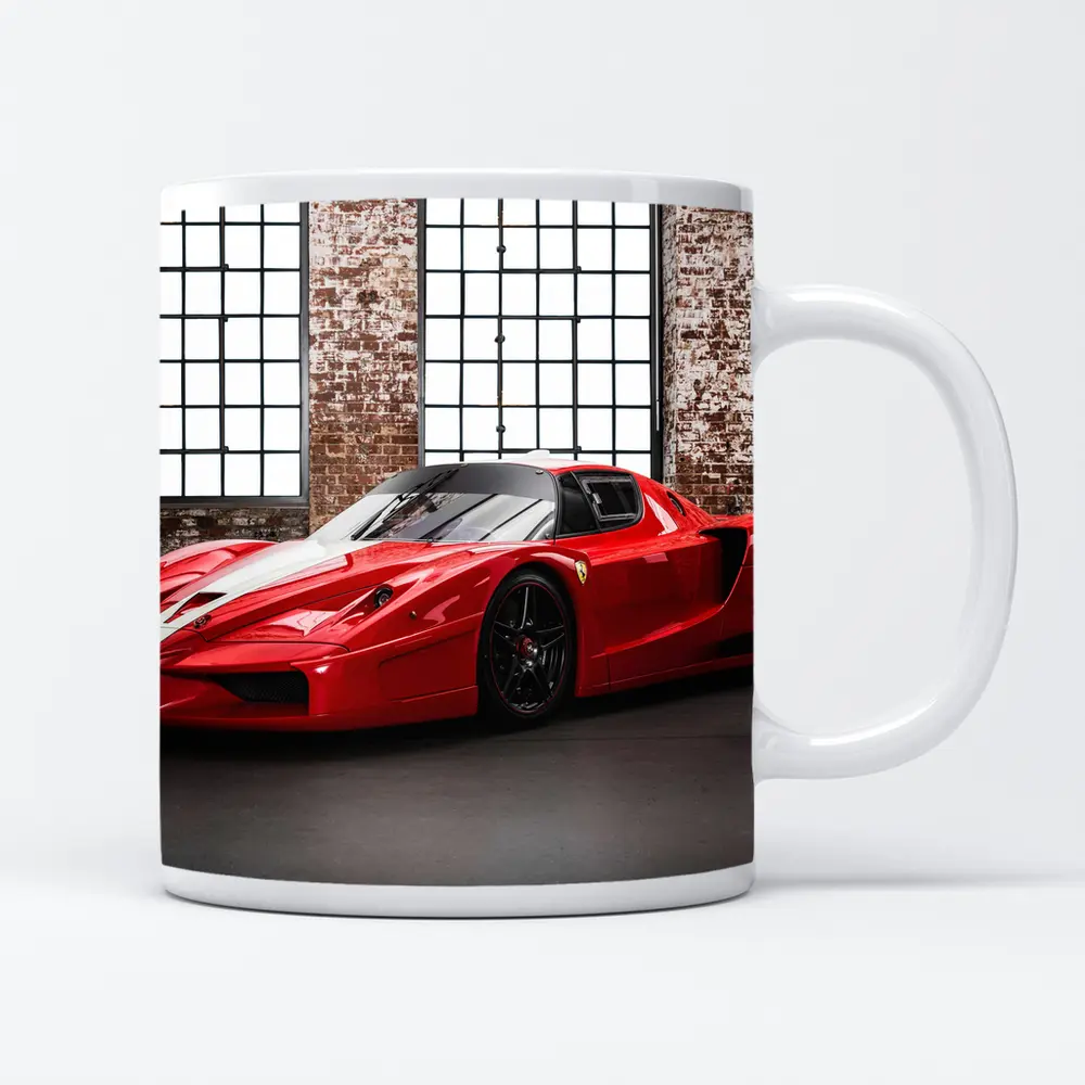 Ferrari FXX Red Supercar Industrial Garage – Mugs
