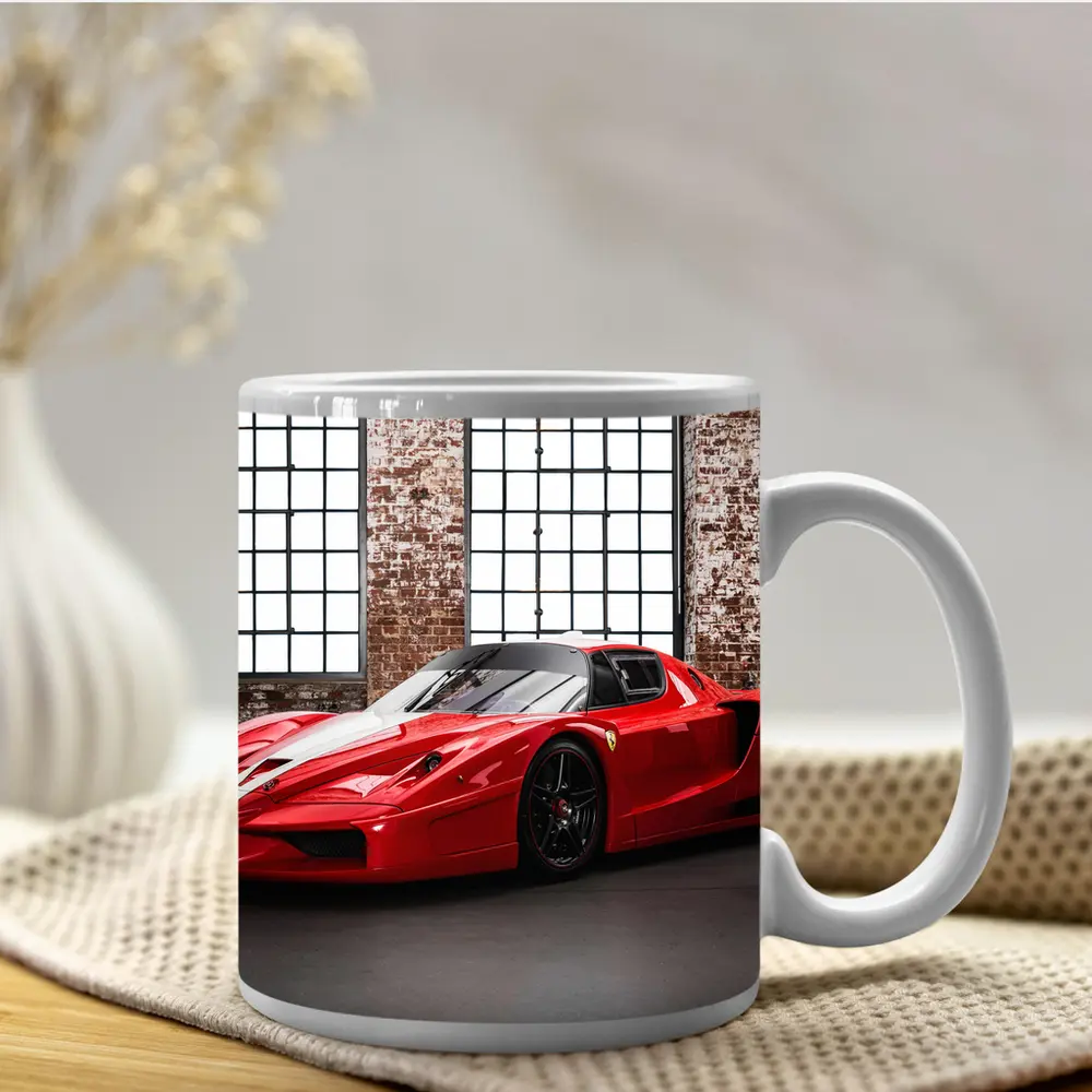 Ferrari FXX Red Supercar Industrial Garage – Mugs