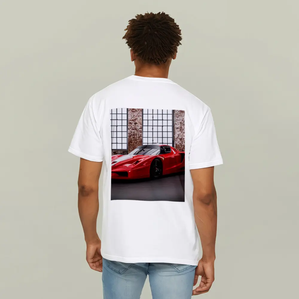 Ferrari FXX Red Supercar Industrial Garage – T-Shirts