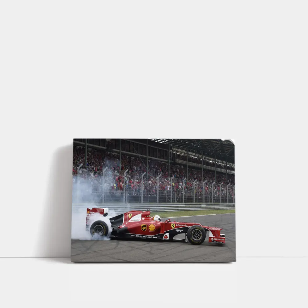 Ferrari Formula One Car Burnout Crowd – Wall Art