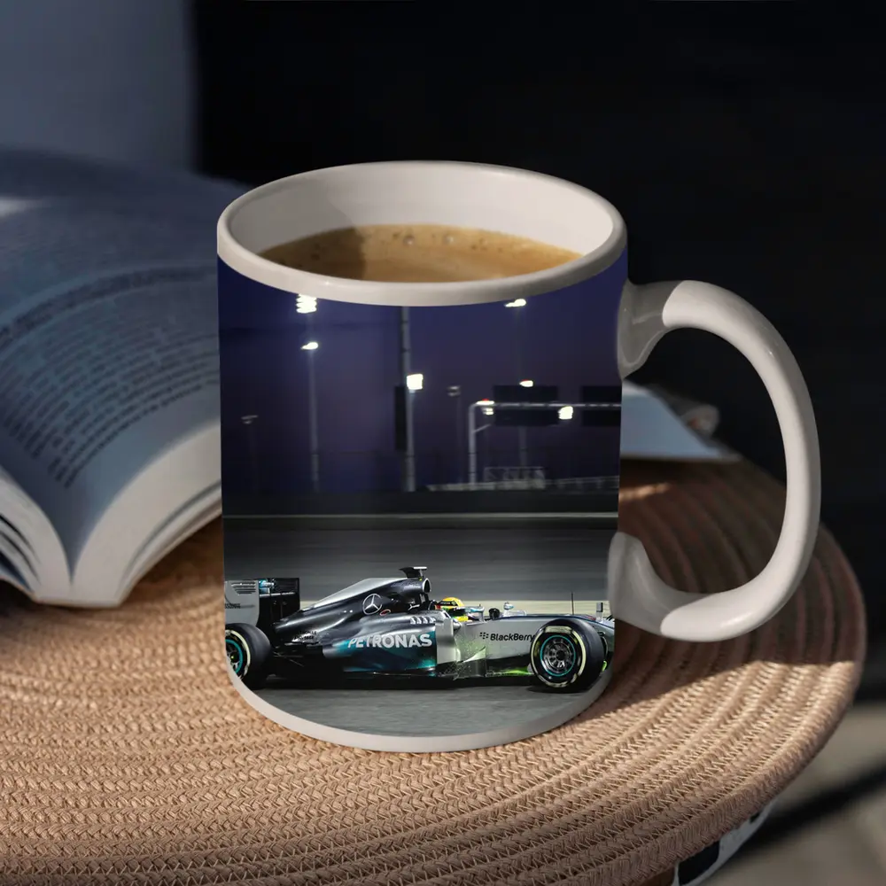 Mercedes AMG F1 Car Night Race Track – Mugs