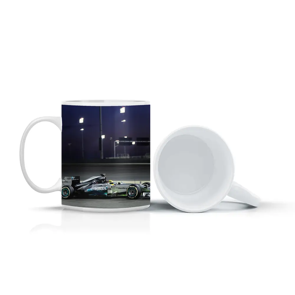 Mercedes AMG F1 Car Night Race Track – Mugs