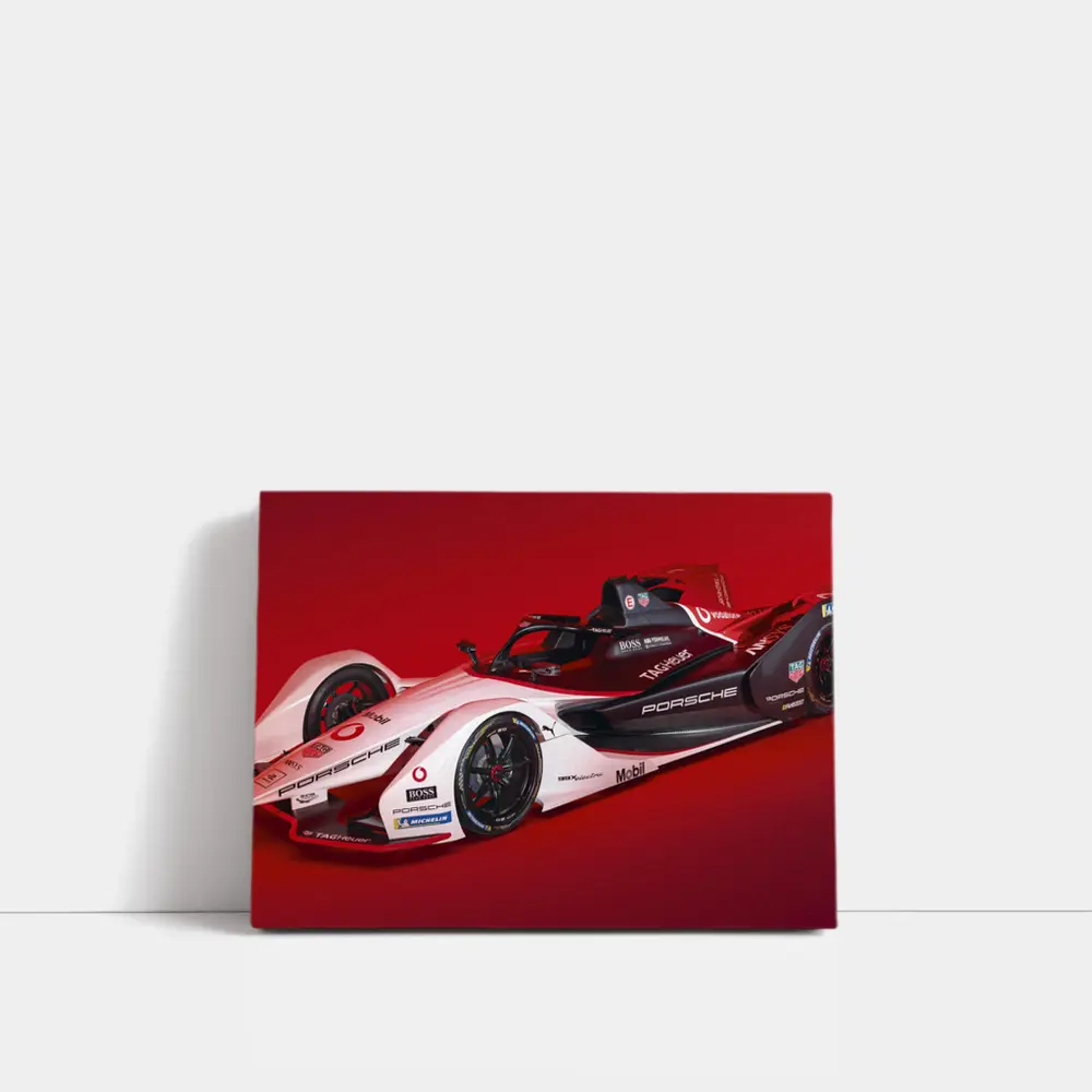 Porsche Formula E Electric Race Car Red – Wall Art