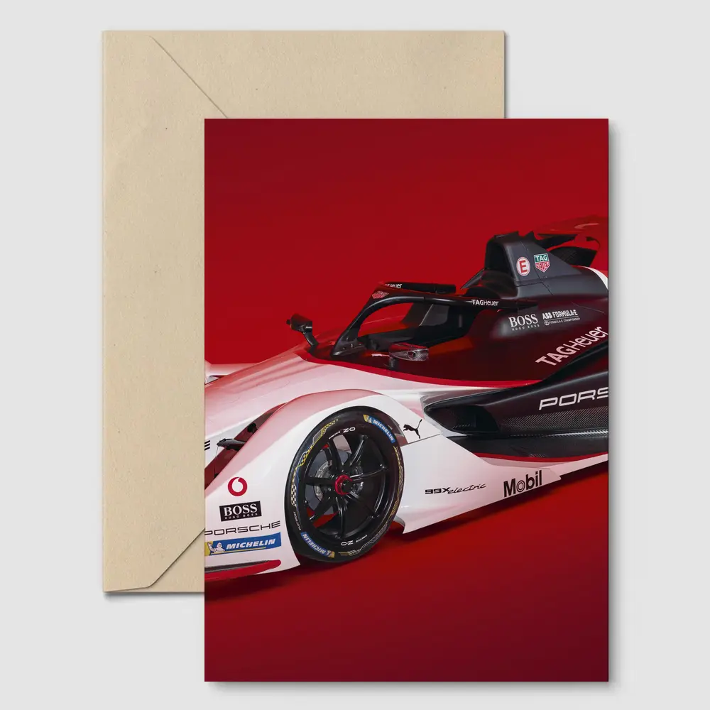 Porsche Formula E Electric Race Car Red – Postcards