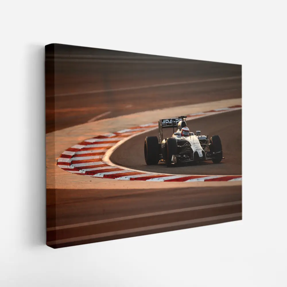 McLaren F1 Car Racing on Track – Wall Art
