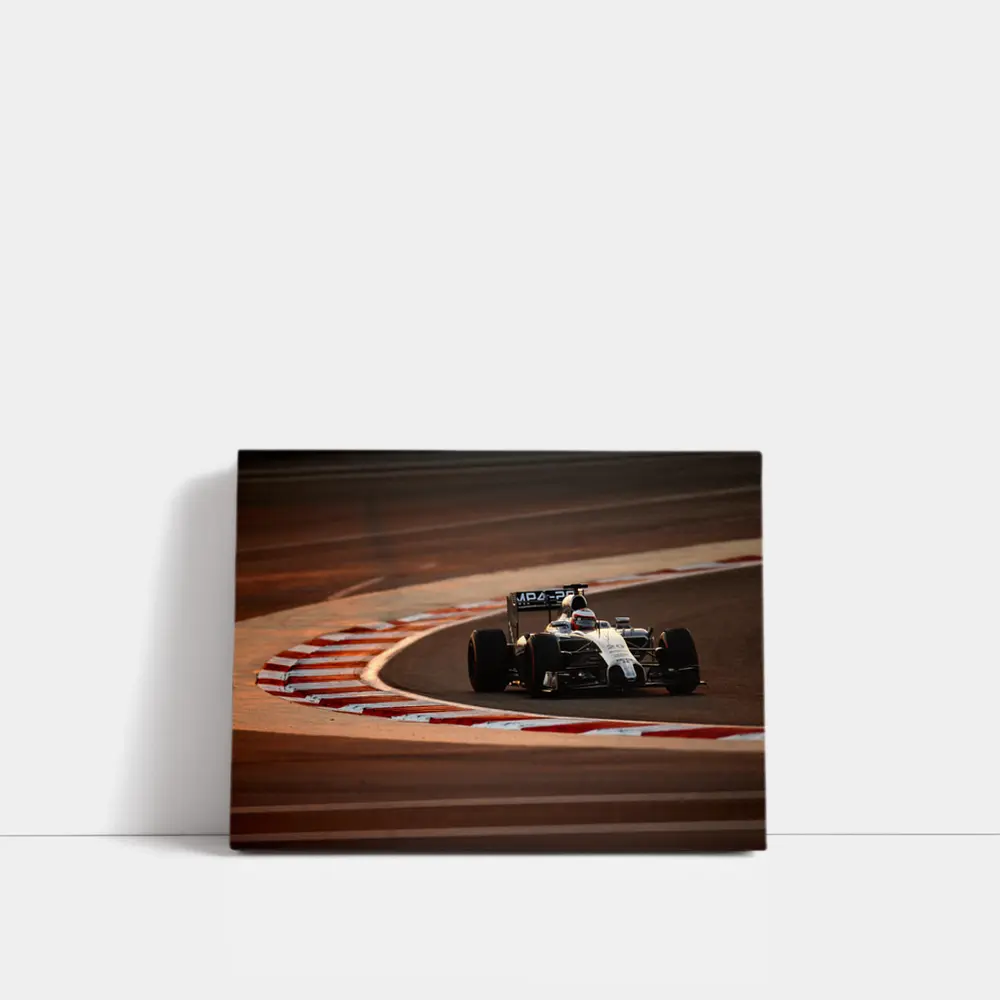 McLaren F1 Car Racing on Track – Wall Art