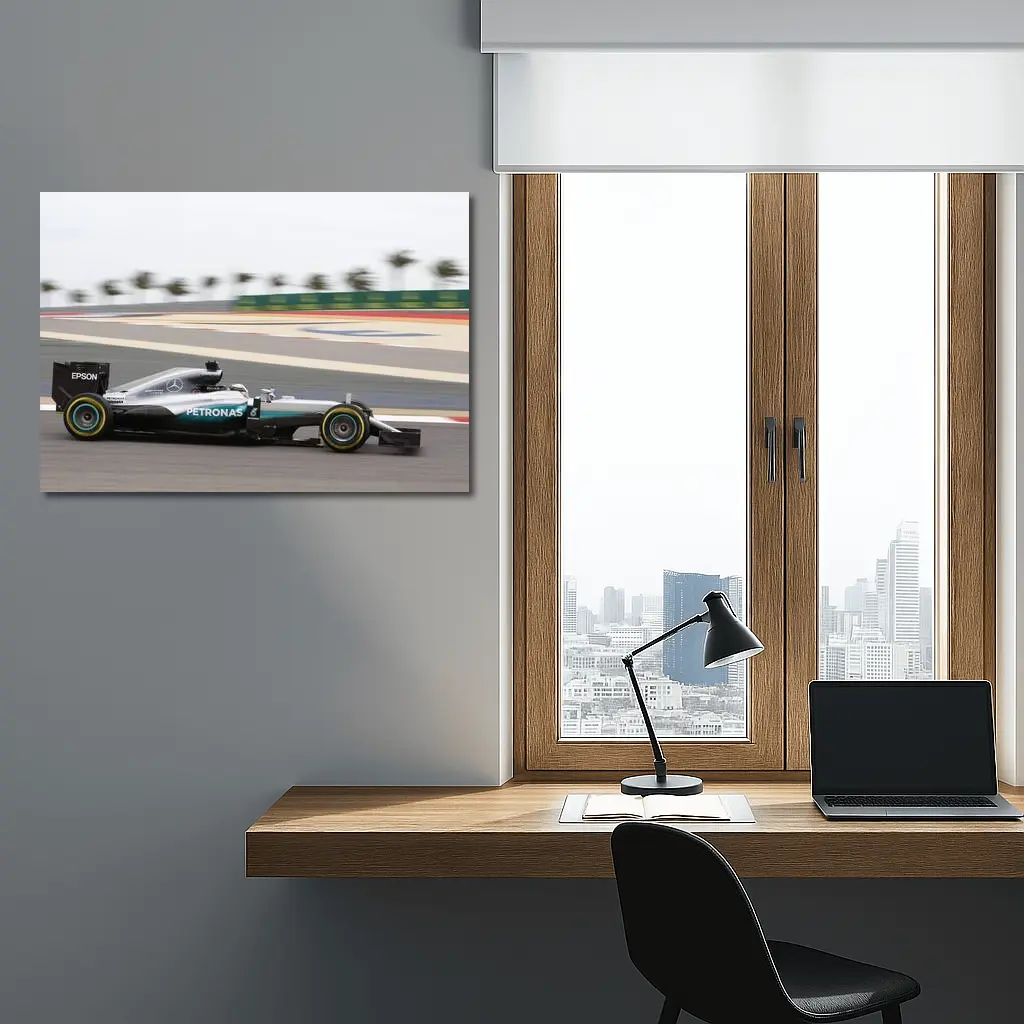 Mercedes F1 Car Bahrain Circuit Racing – Wall Art