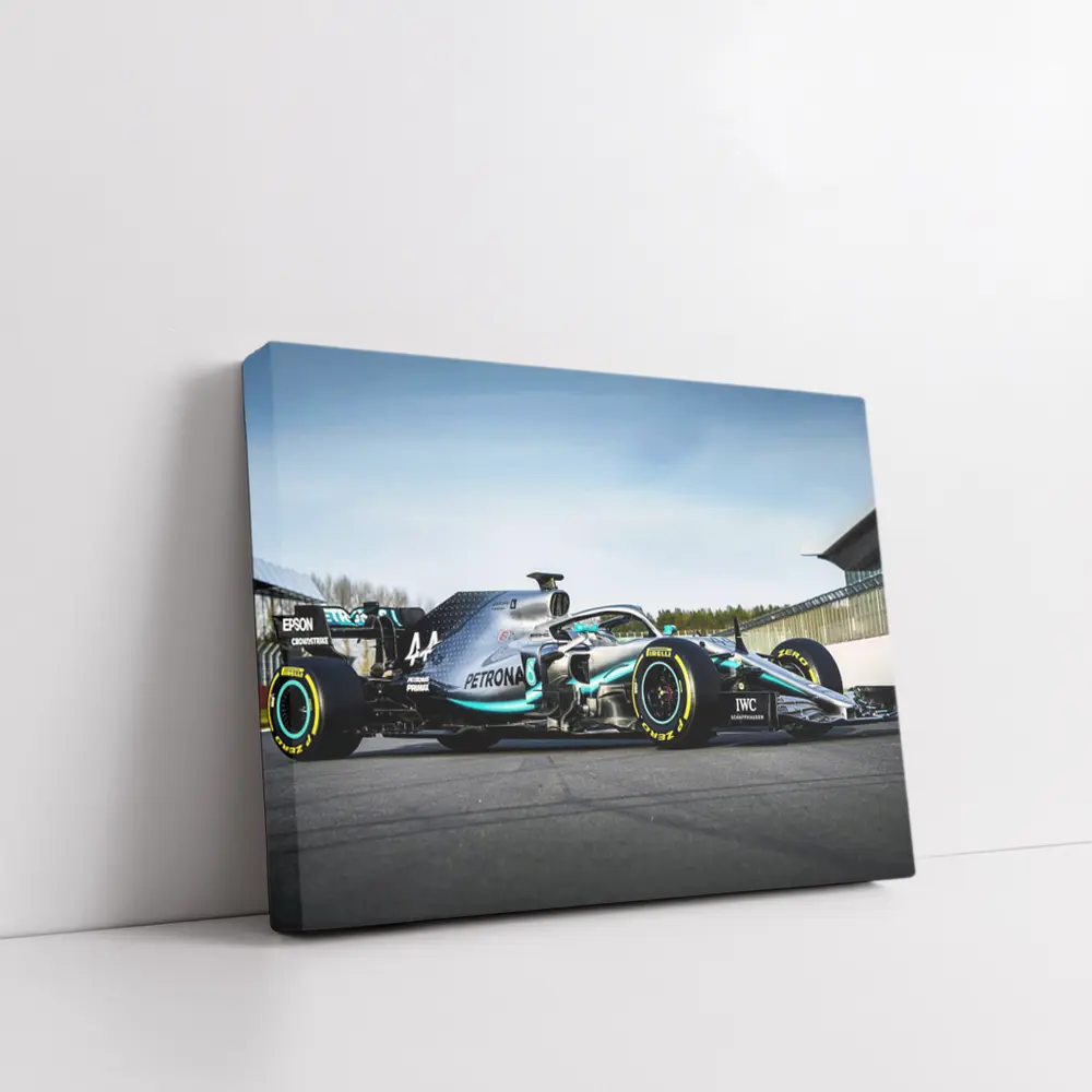 Mercedes Formula One Car on Race Track – Wall Art