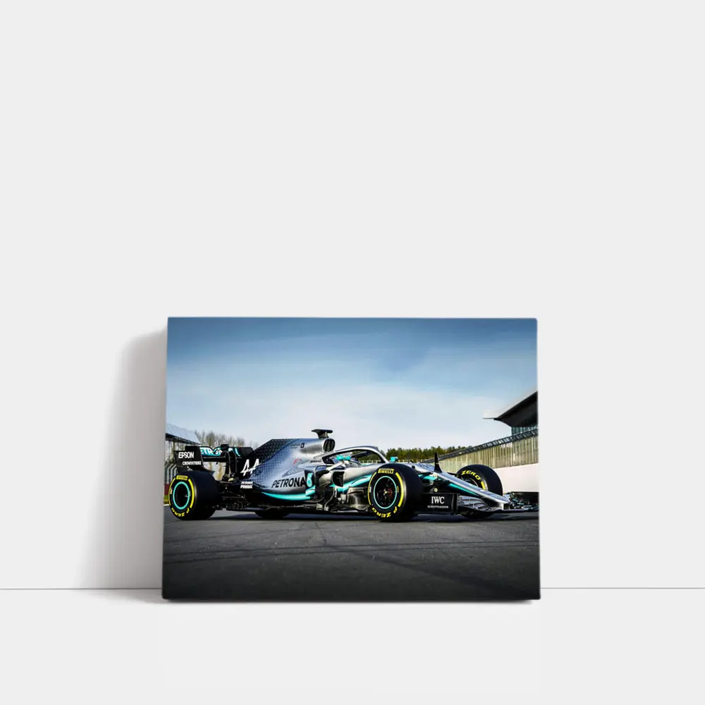 Mercedes Formula One Car on Race Track – Wall Art