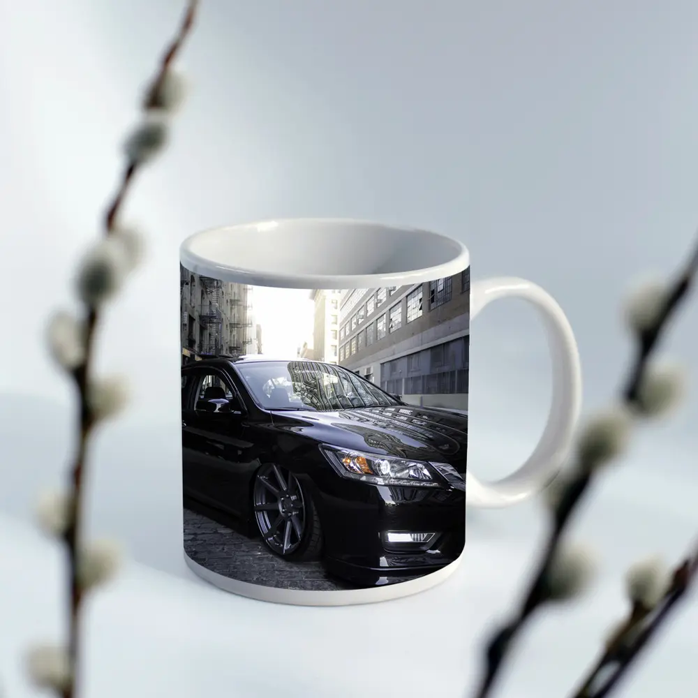 Honda Accord Slammed Black Urban Street – Mugs