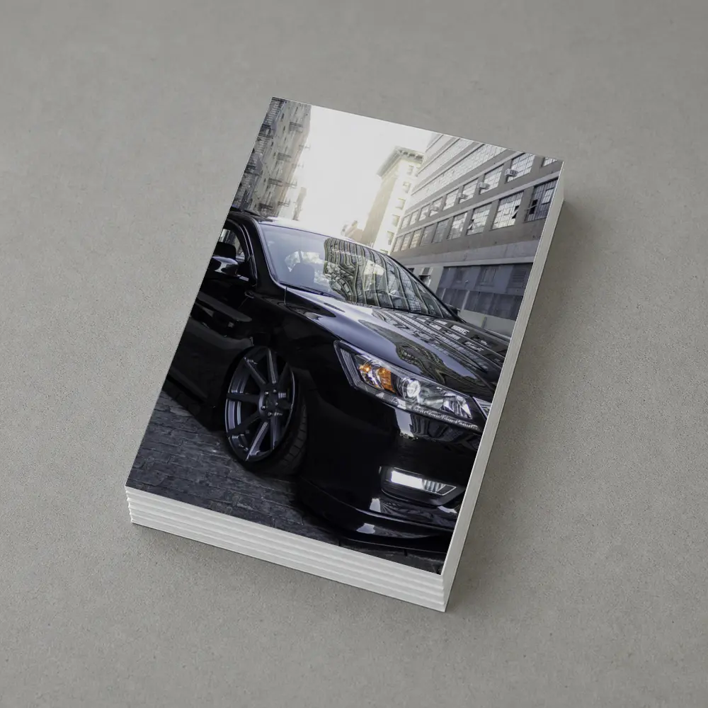 Honda Accord Slammed Black Urban Street – Postcards