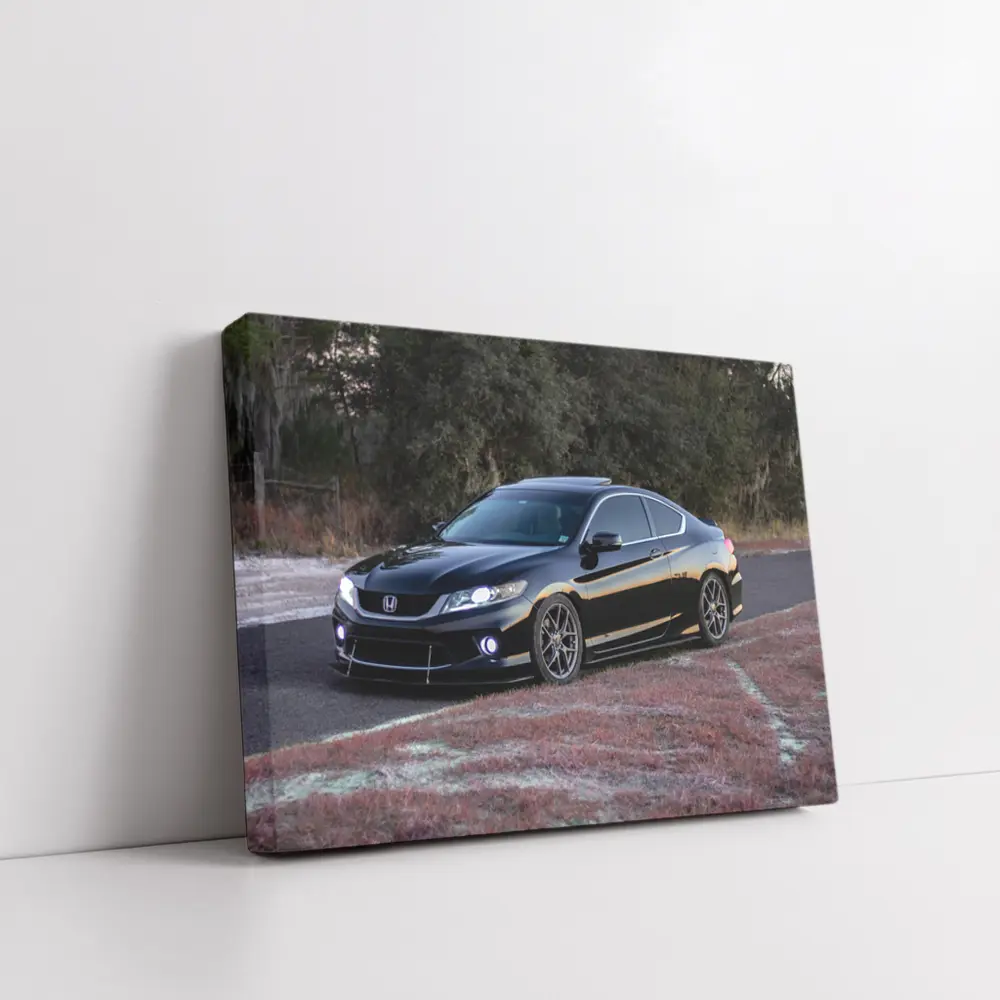 Honda Accord Coupe Black Street Scene – Wall Art