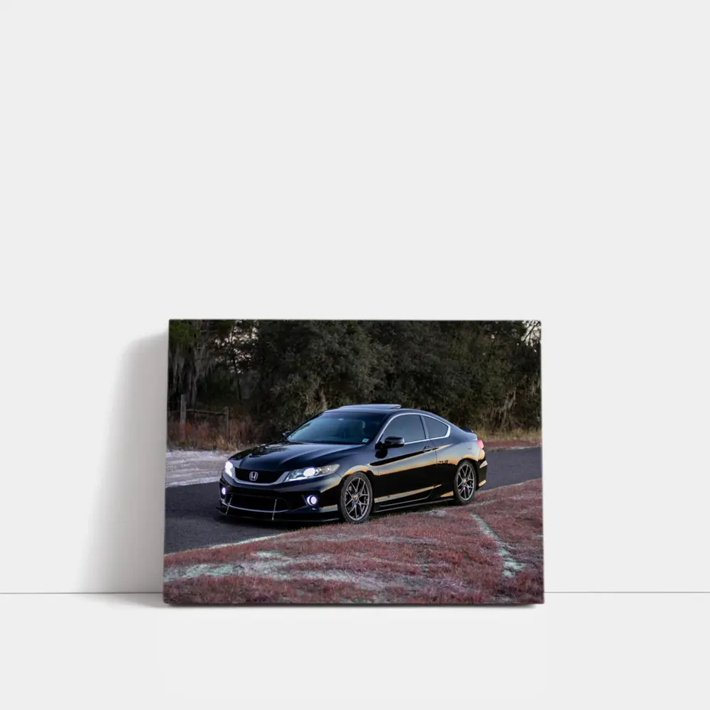 Honda Accord Coupe Black Street Scene – Wall Art
