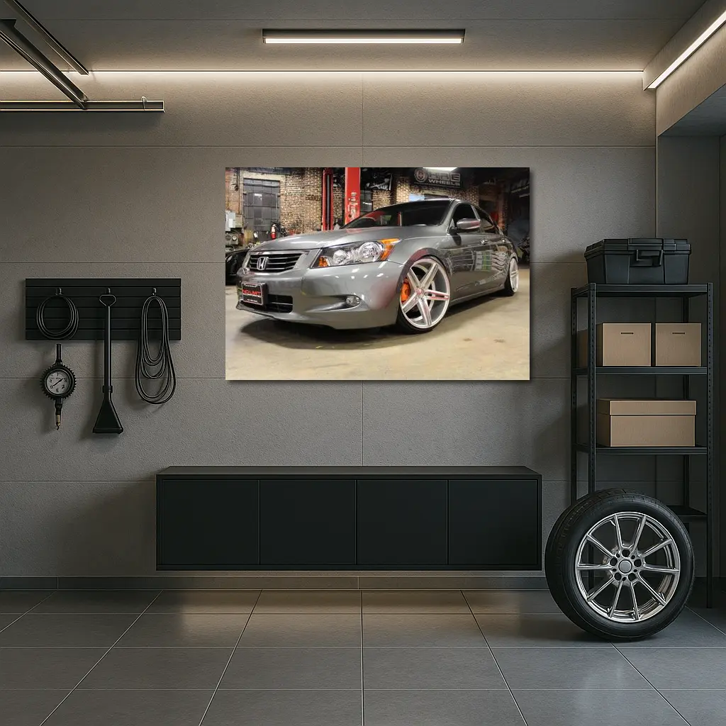 Slammed Honda Accord Custom Wheels Garage – Wall Art