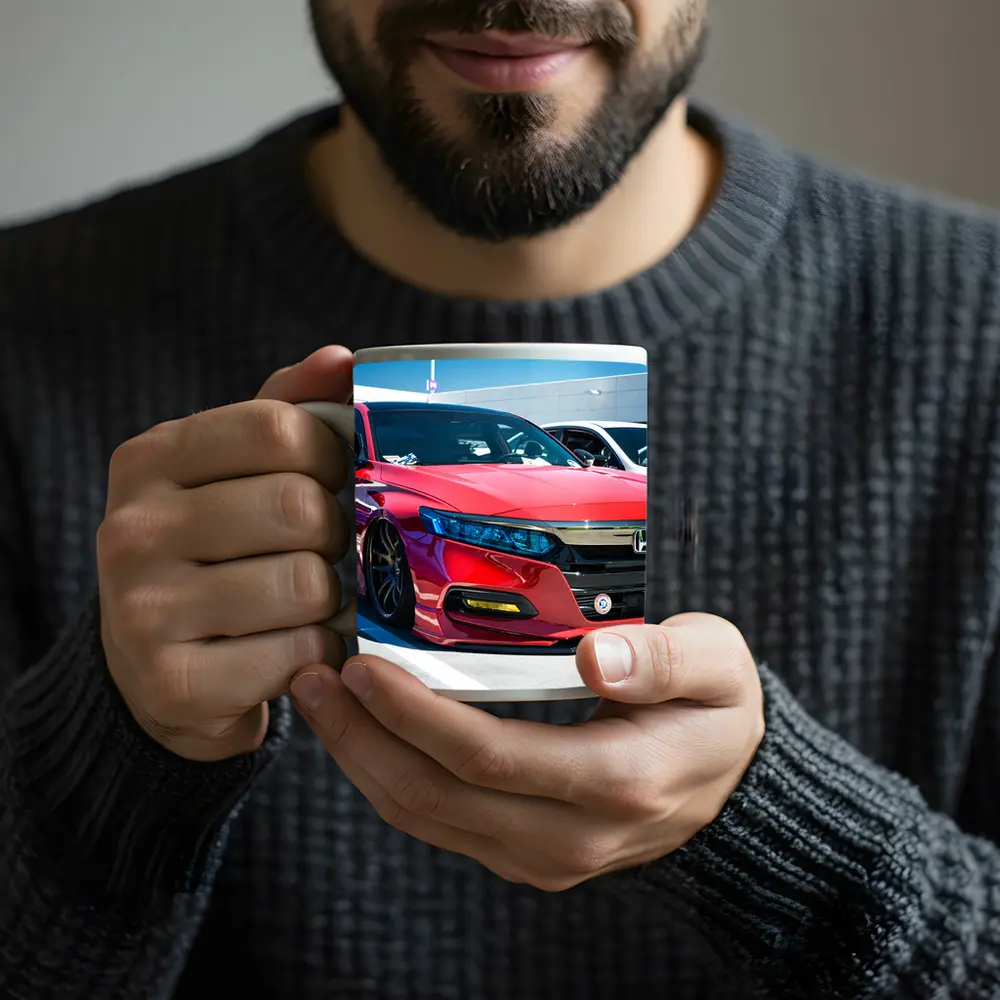 Honda Accord Slammed Red Car Show – Mugs