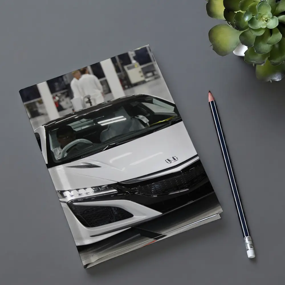 Honda NSX White Supercar Factory Floor – Notebooks