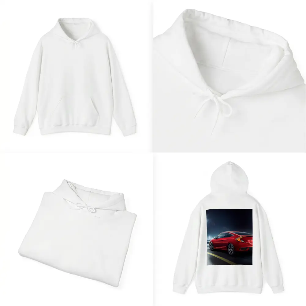 Honda Civic Coupe Red Night Street – Hoodies