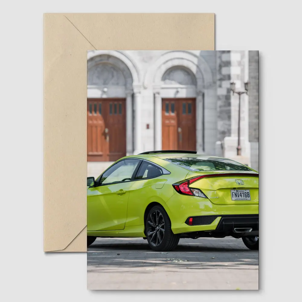 Honda Civic Sport Coupe Church Background – Postcards