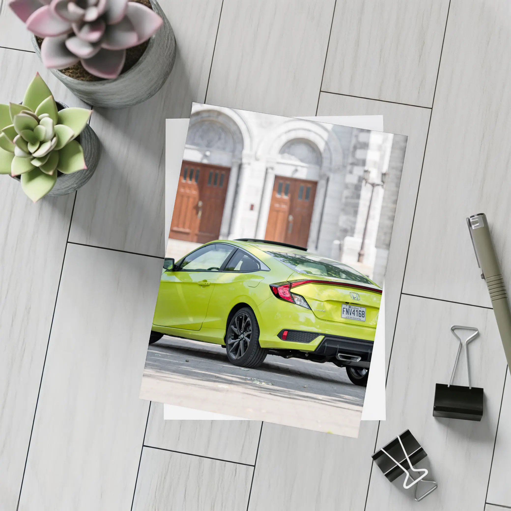 Honda Civic Sport Coupe Church Background – Postcards