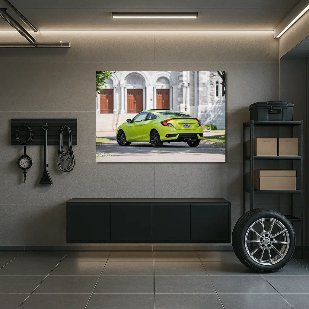 Honda Civic Sport Coupe Church Background – Wall Art