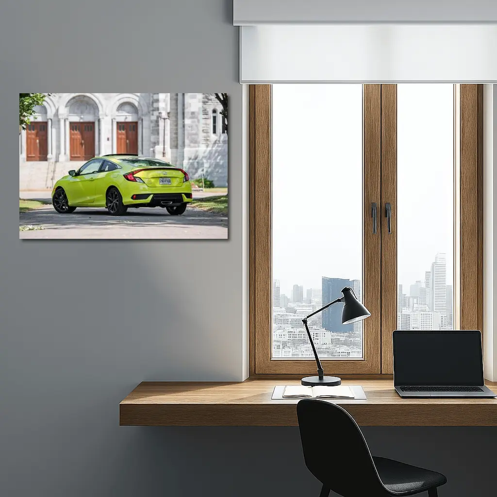 Honda Civic Sport Coupe Church Background – Wall Art