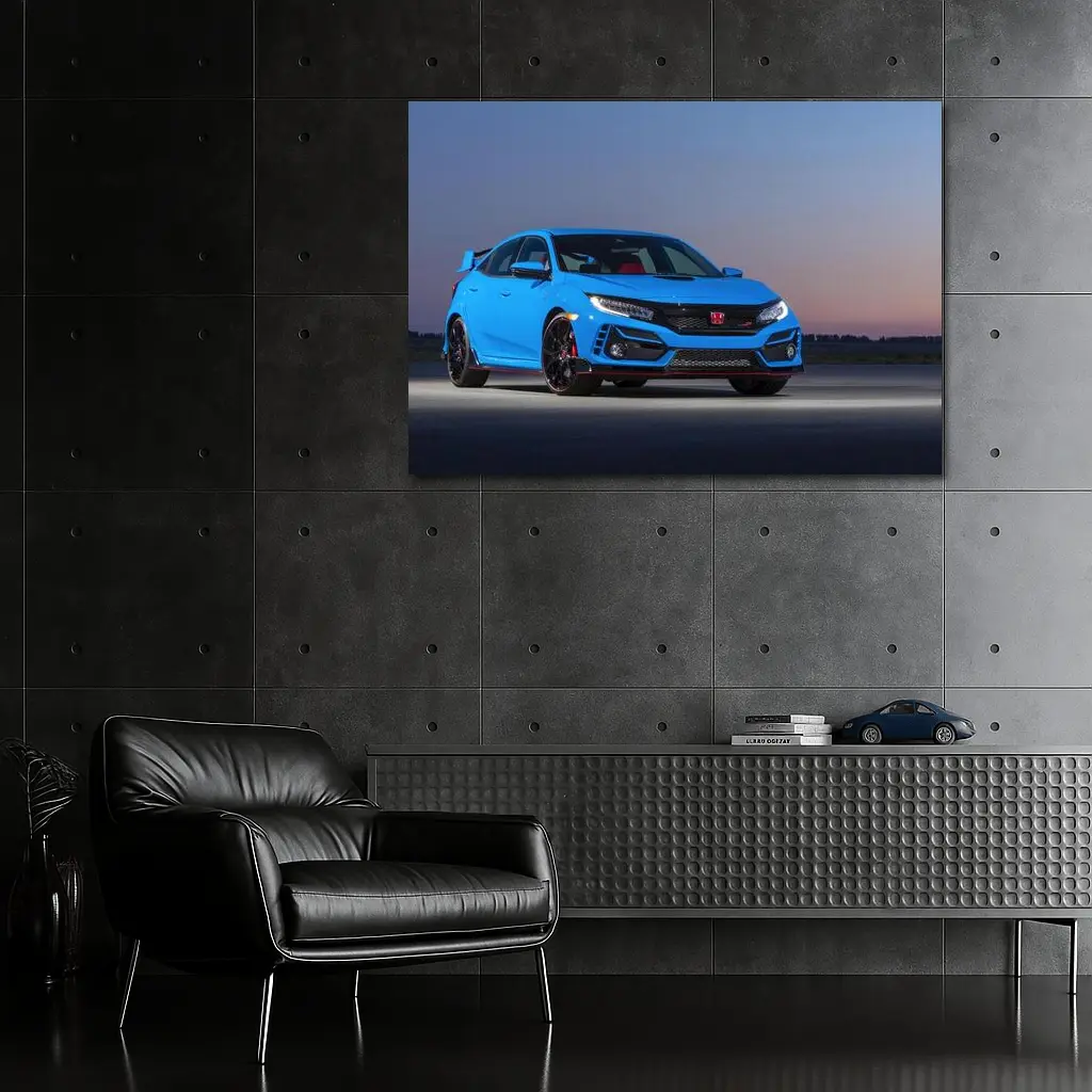Honda Civic Type R Blue Dusk Setting – Wall Art
