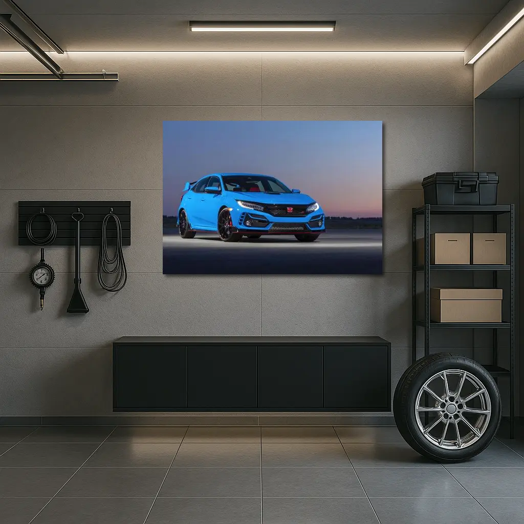 Honda Civic Type R Blue Dusk Setting – Wall Art