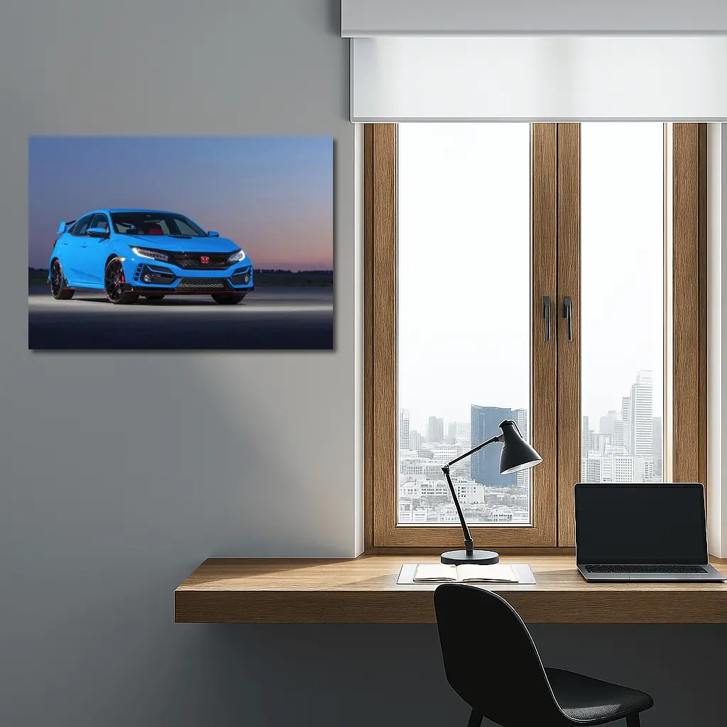 Honda Civic Type R Blue Dusk Setting – Wall Art