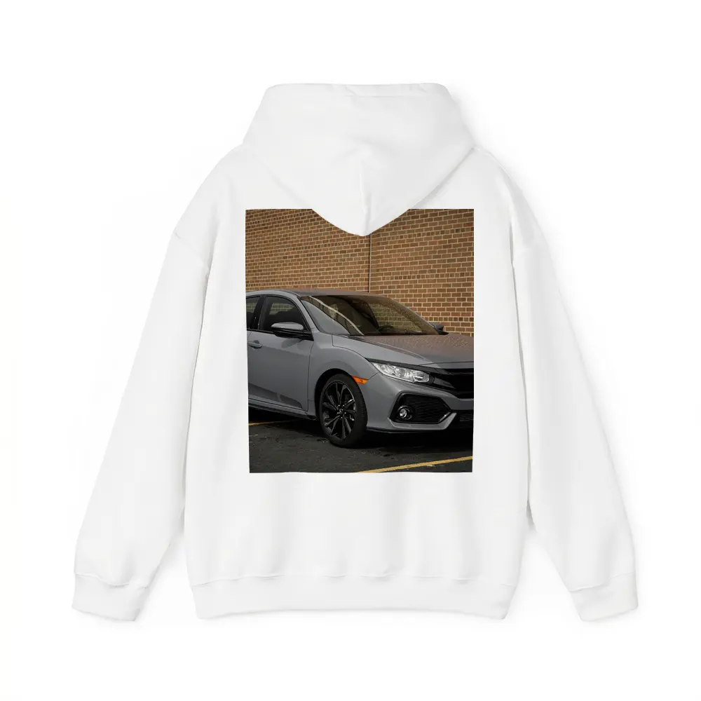 Honda Civic Sport Hatchback Gray Brick Background – Hoodies