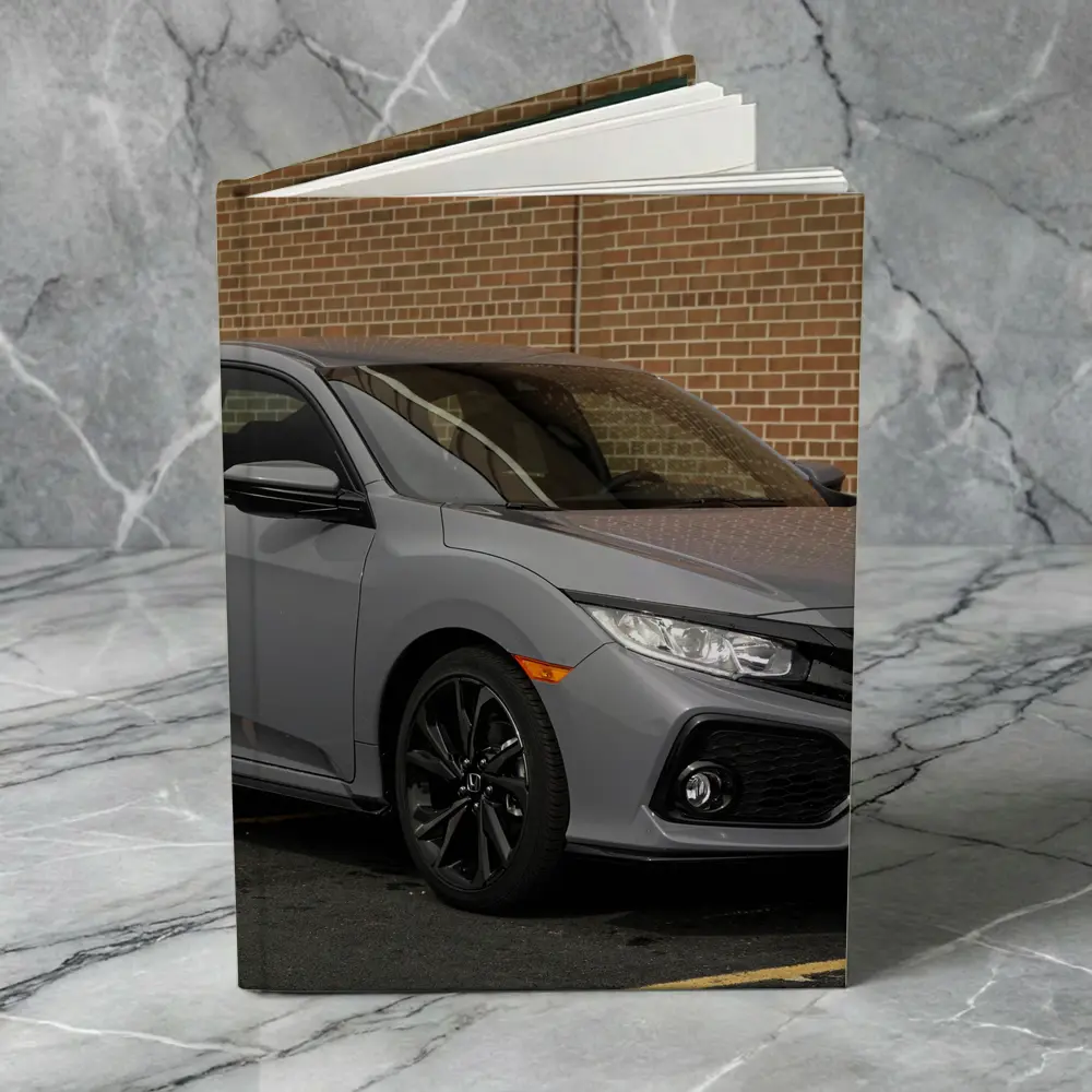 Honda Civic Sport Hatchback Gray Brick Background – Notebooks